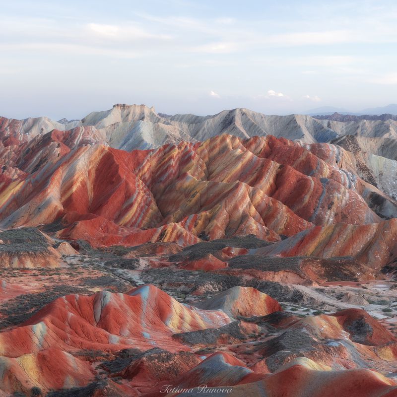 Цветные горы Китая фото превью