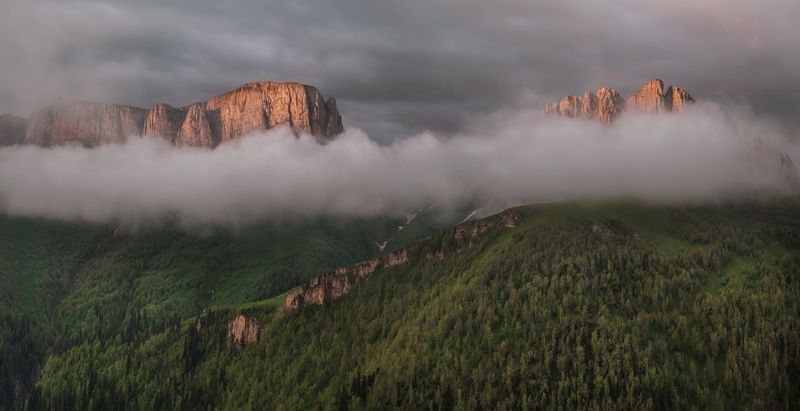 западный кавказ, природный парк большой тхач, рассвет, лето, ачешбок Про Ачешбок фото превью