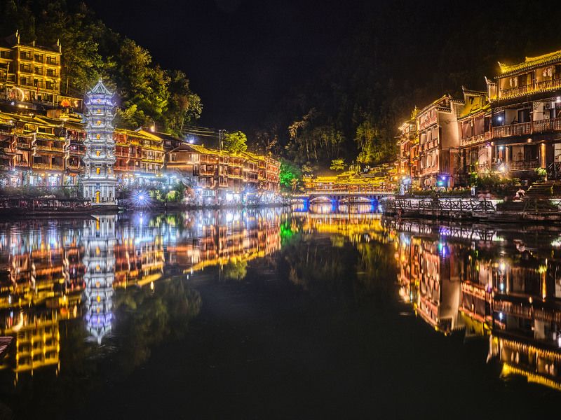 china, fenghuang, китай, пейзаж, городскойпейзаж, архитектура, андрейпономарев, andreiponomarev Вечерние бдения фото превью
