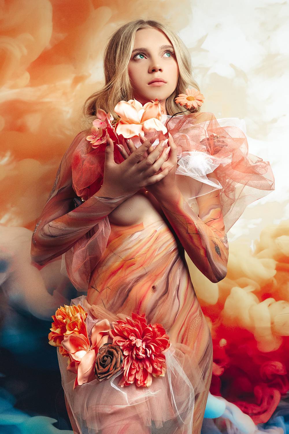 woman, portrait, conceptual, studio, bodyart, Болгов Руслан