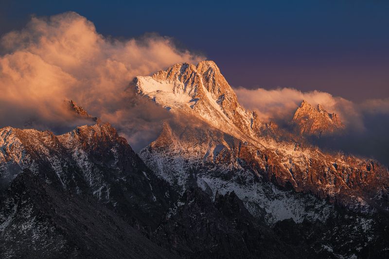 домбай, россия, кавказ, горы, природа, пейзаж, карачаево-черкесия, dombai, russia, caucasus, mountains, nature, landscape, karachay-cherkessia Гора Бу-Ульген фото превью