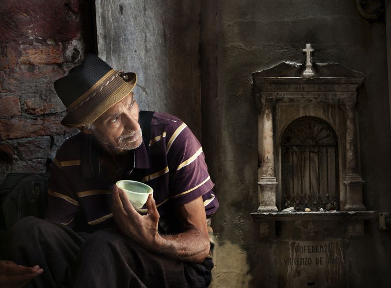 улица, сюжет, просящий, венеция, италия Просящий фото превью