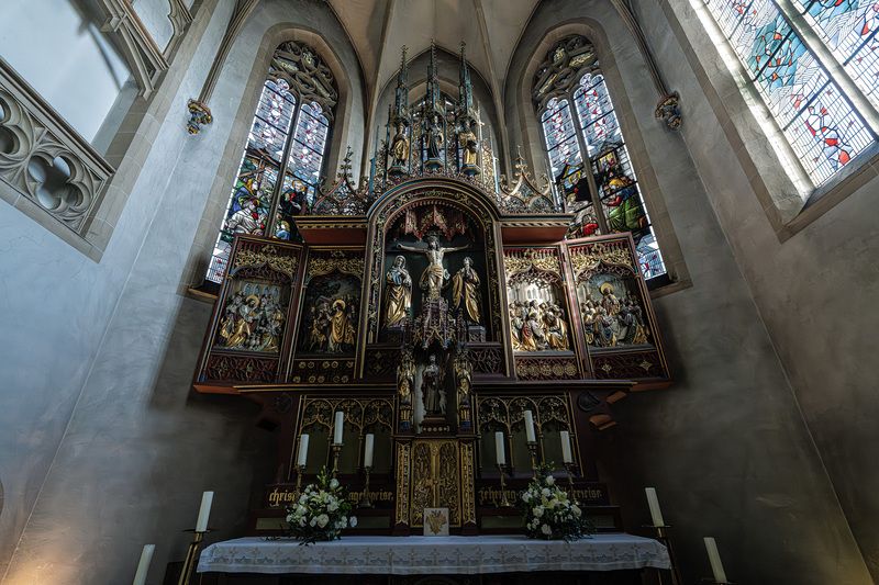 церковь, архитектура ЦЕРКОВЬ В ГОРОДЕ WERDEN ГЕРМАНИЯ фото превью