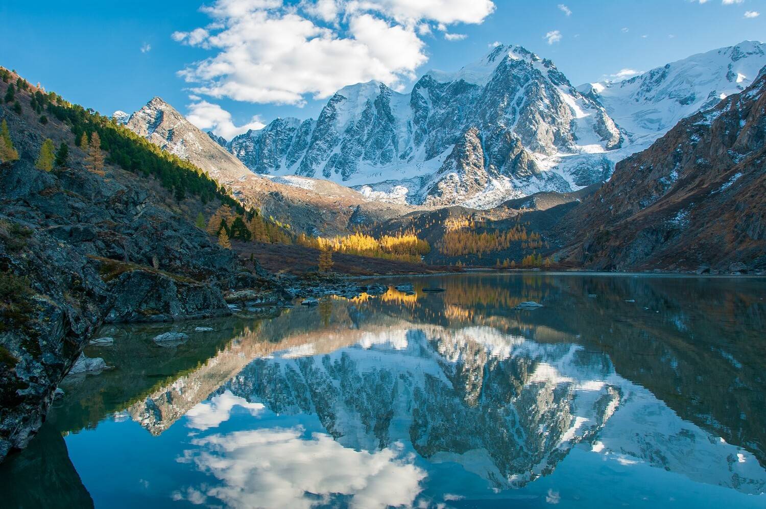 алтай, семёновское, озеро, мечта, красавица, сказка, осень, лиственницы, вечер, отражение, семеновское, верхнее, Мальцев Юрий