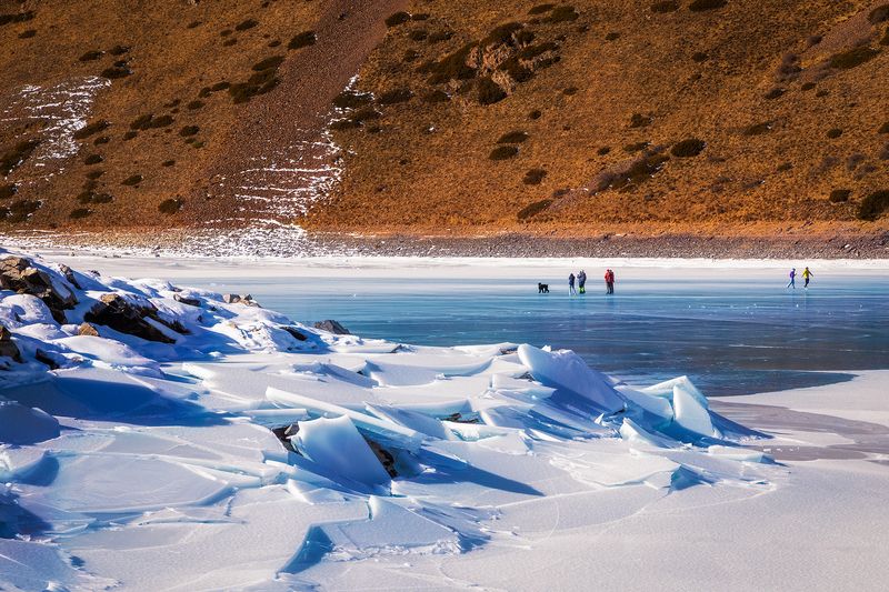 кыргызстан, озеро кель-тор Ноябрь на высоте 3000м фото превью