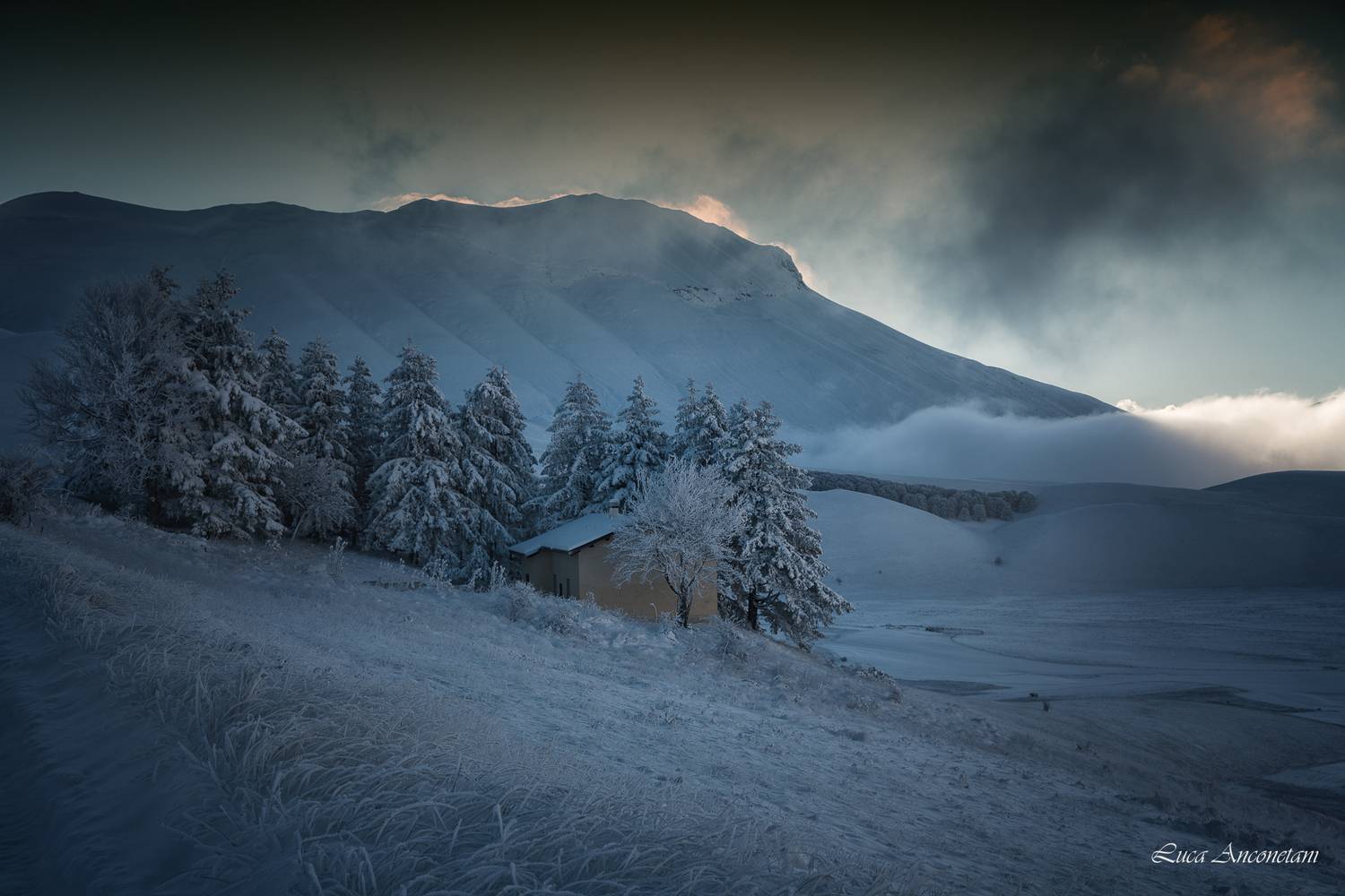 cold winter snow nature landscape mountain umbria italy, Anconetani Luca