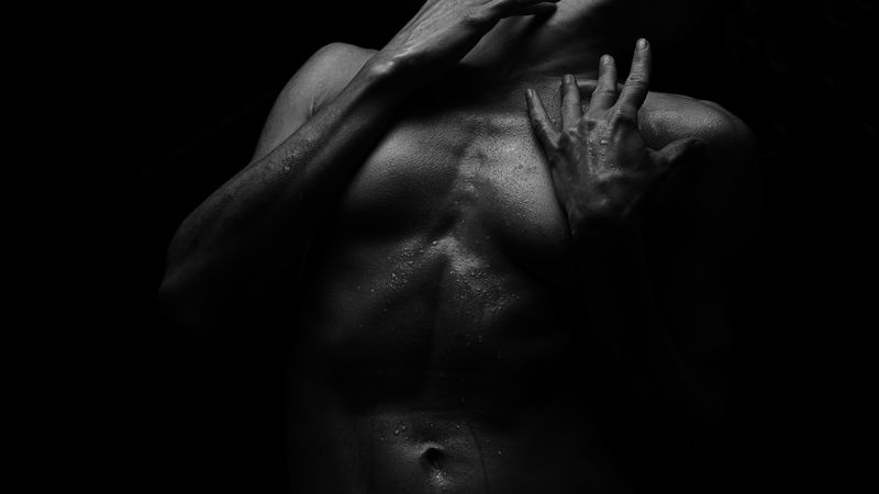 ню, девушка, nu, female, girl, чб, bw Water drops фото превью