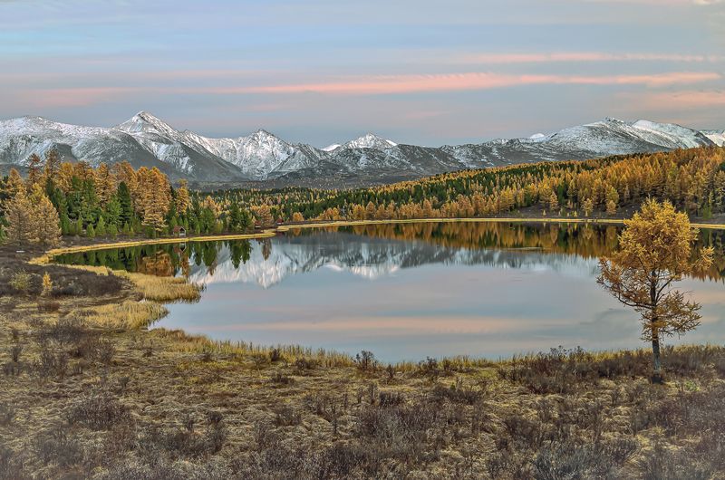 алтай. осень. Раннее утро. фото превью
