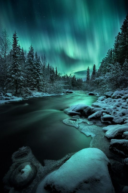 Аврора, Aurora Borealis, Kola peninsula, Northen light, Кольский полуостров, север, Териберка, Мурманск, Хибины, Кандалакша Сияние над Кольскими речками фото превью