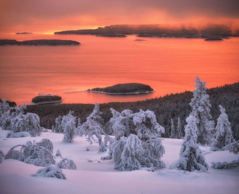 кольский Кольский полуостров. Первый снег и лёд. фото превью