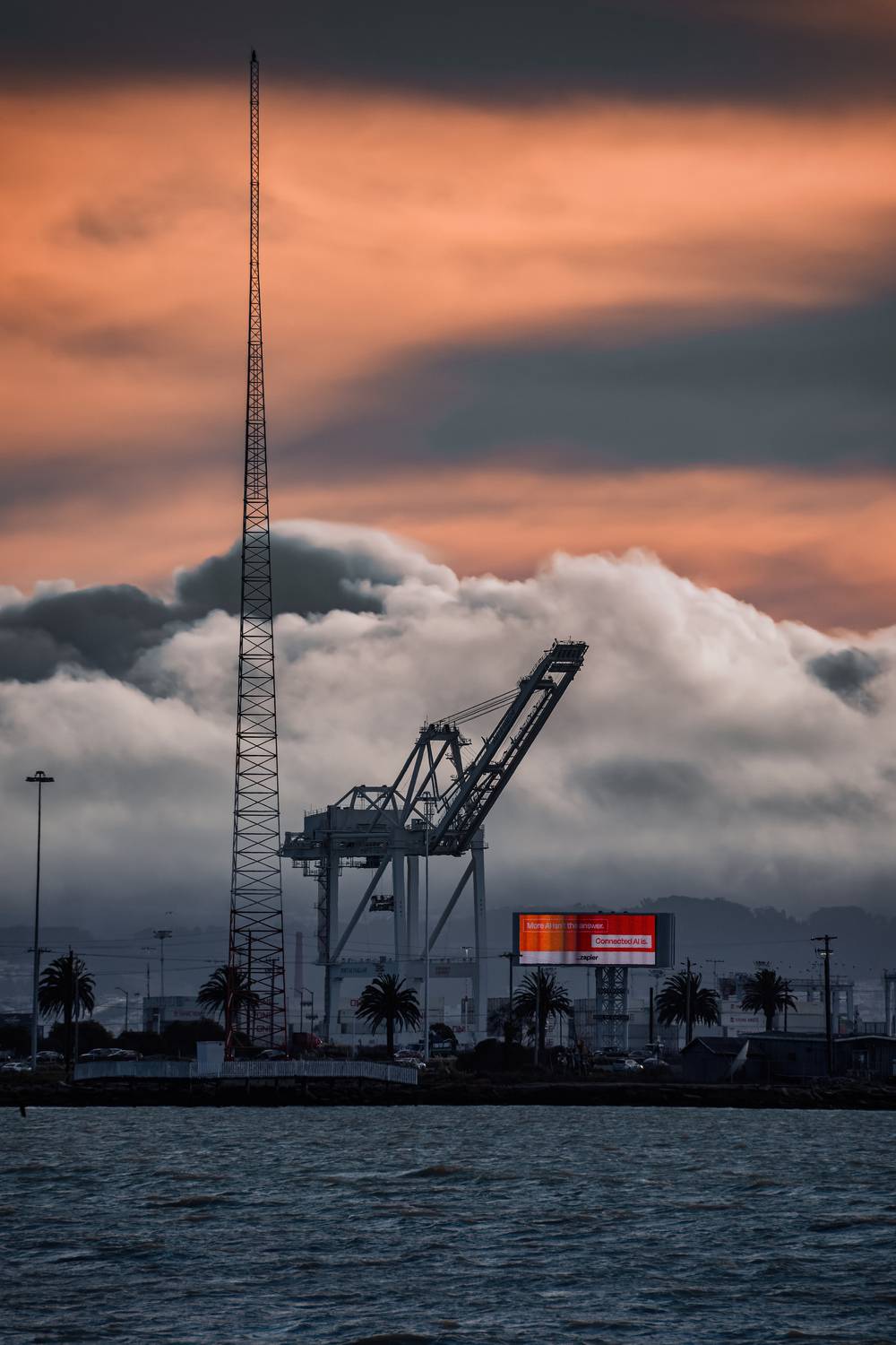 #Sky #Crane #Dusk #Cloud #Evening #Afterglow #Machine #Sunset #Heavy equipment #Construction, Shpek Andrey