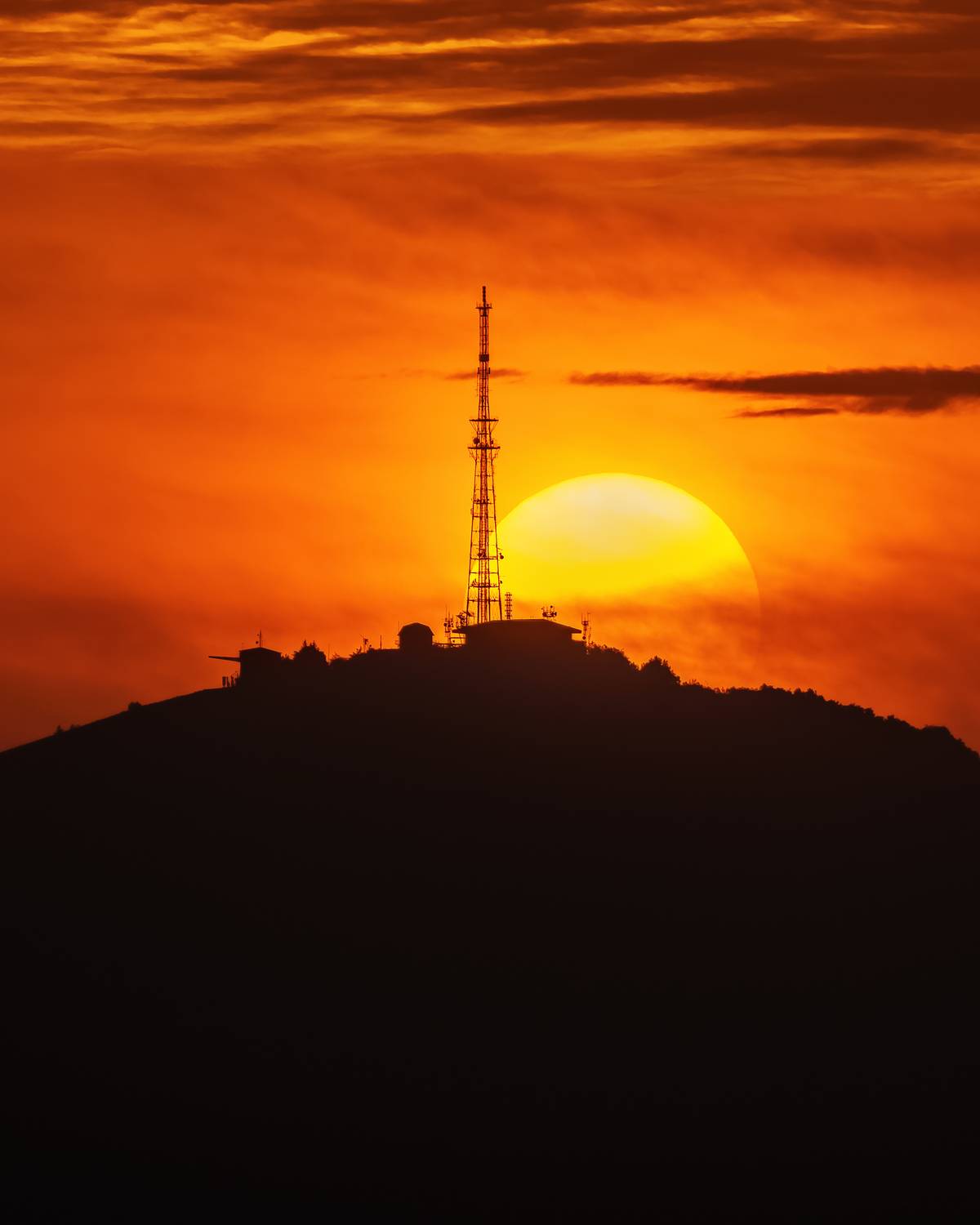 кавказ, горы, кавказские минеральные воды, пятигорск, гора, машук, солнце, закат, кмв, sun, sunset, солнце за горой, tower, tv tower, Zakharov Armen