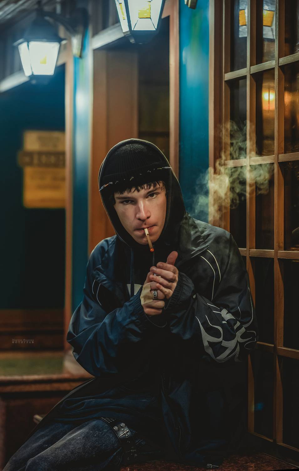 портрет, табак, дым, вечер, Фадеева Марина