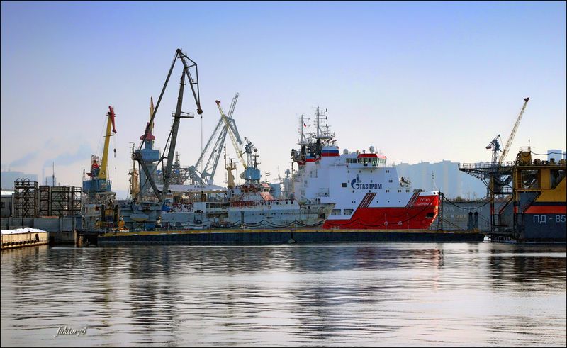 японское море, корабль, гавань, море, бухта Газпром фото превью