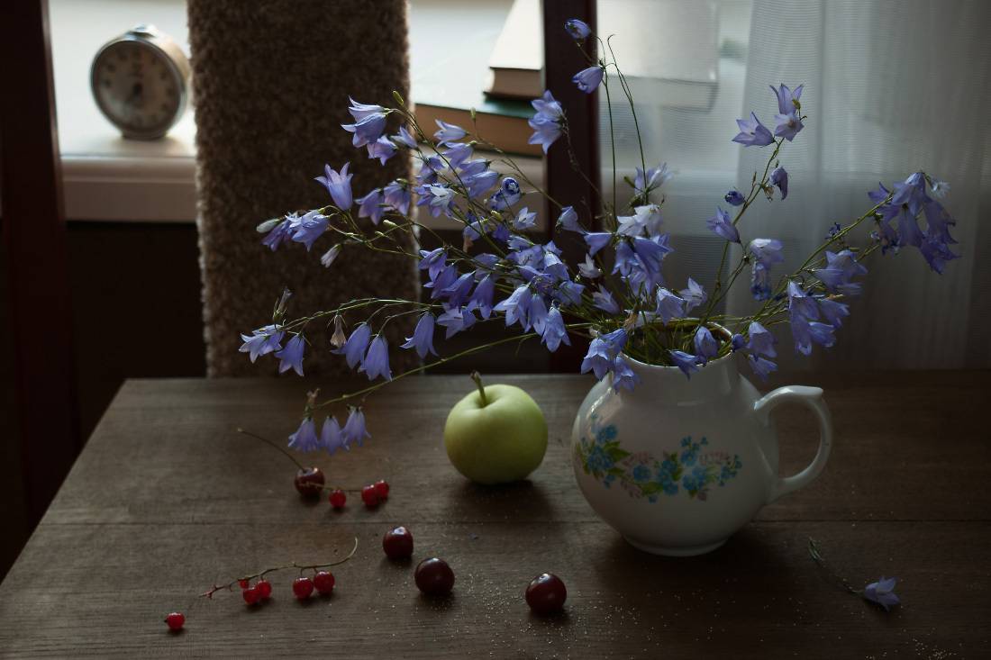 лето, букет, колокольчики, Колеснева Елена