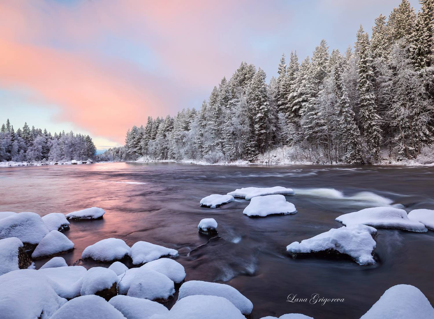 кольский, пейзаж, зима, рассвет, путешествие, река, 2025, фототур, Григорьева Лана