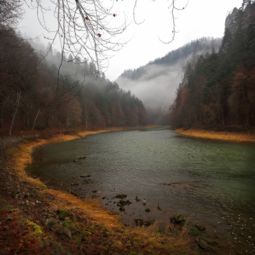 горы, зима, река, szczawnica, дунаец, Петриченко Валерий