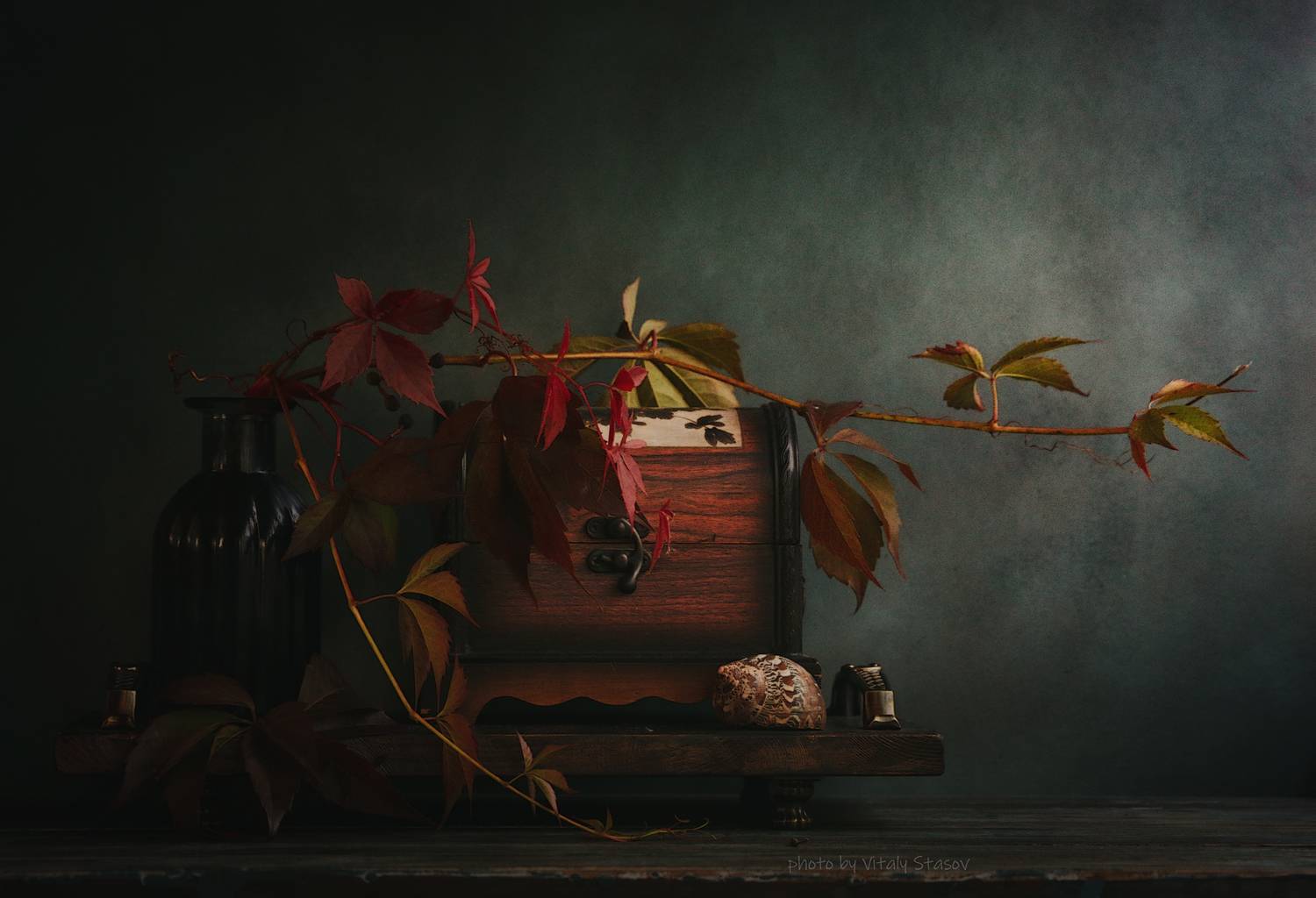 натюрморт, листья, винограда, винтаж, still life, Стасов Виталий