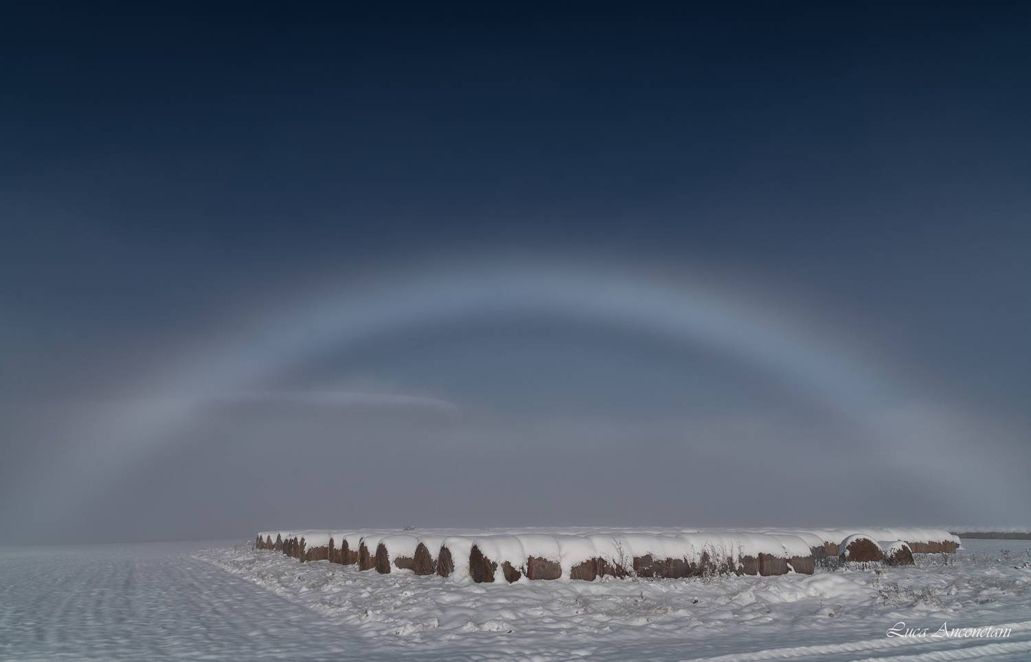 cold winter snow rainbow nature landscape umbria region italy, Anconetani Luca