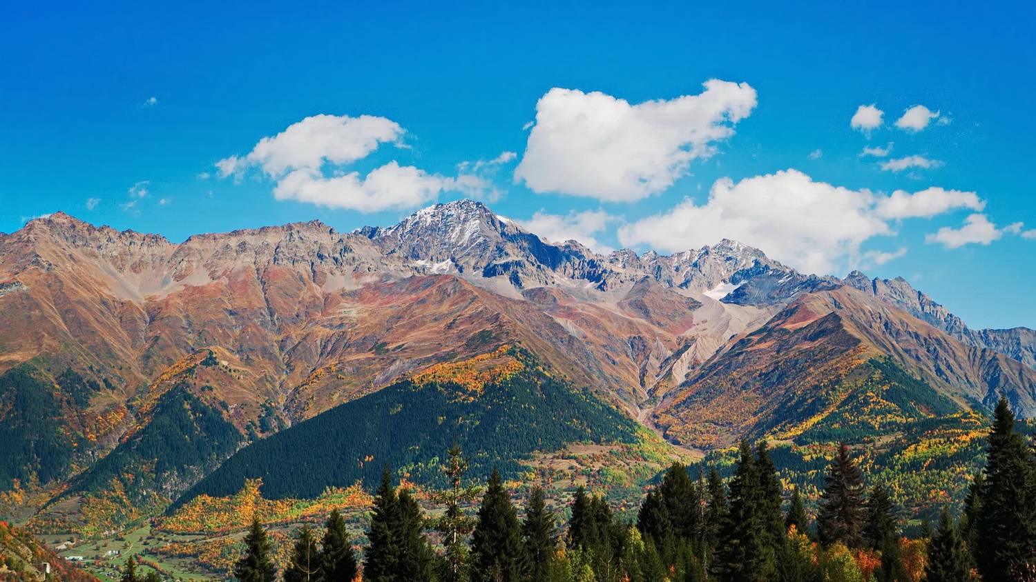 осень, горы, сванетия, грузия, Виктор Гурков