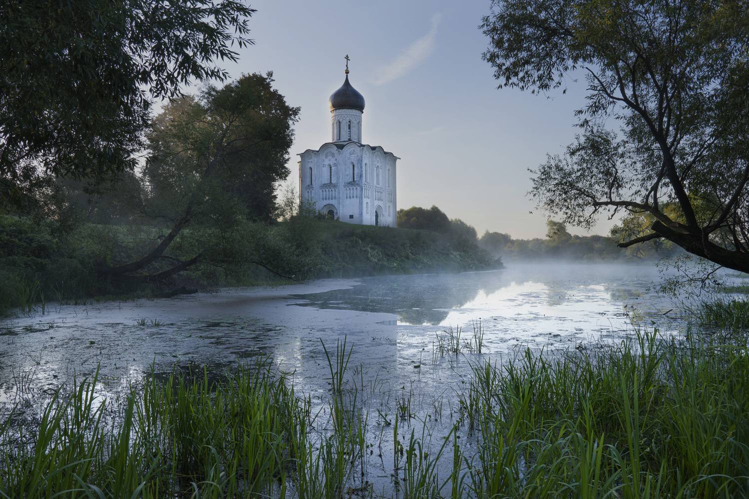 нерли, спас на нерли, церковь покрова на нерли, церковь, рассвет, Дейнекина Галина