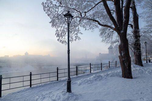 Морозное утро.