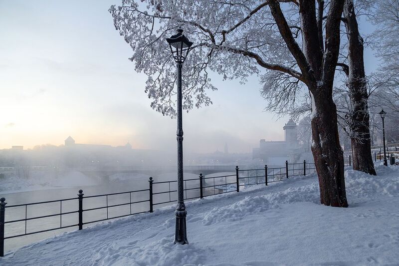нарва зима утро мороз иней Морозное утро. фото превью