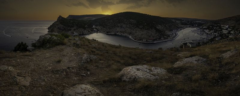 Россия, Крым, Балаклава, Балаклавская бухта, закат Закат над Балаклавской бухтой фото превью