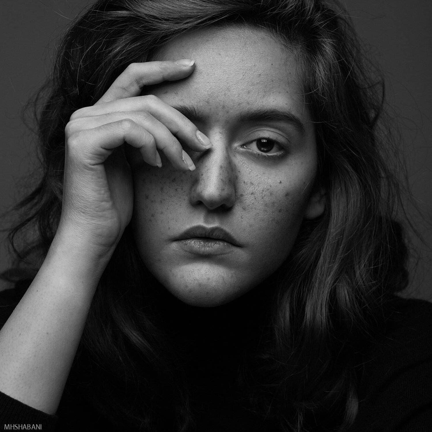 portrait, model, iranian, girl, moody, studio, lighting,, mohammad hossein