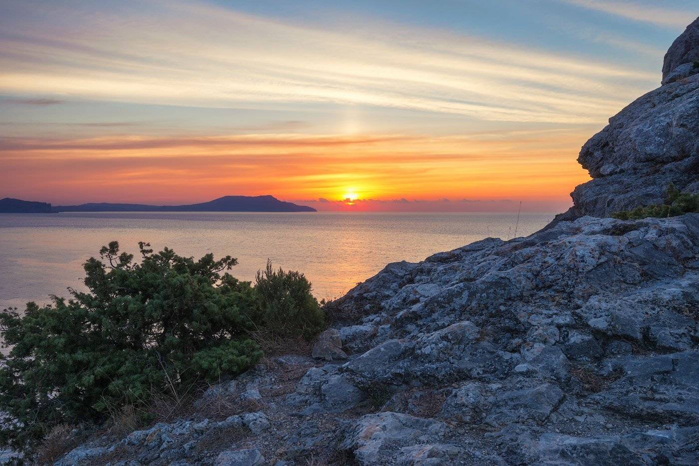 Море, Облака, Пейзаж, Рассвет, Солнце, Dmitriy  Baginskiy