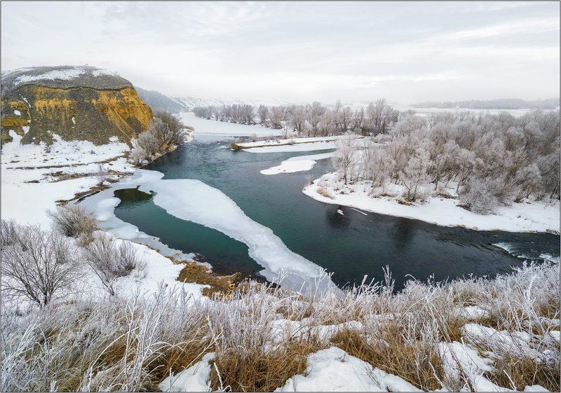 Пейзаж, Зима, Туман, Landscape, Russia, River, Winter Февральский туман в Ишутино 2 фото превью