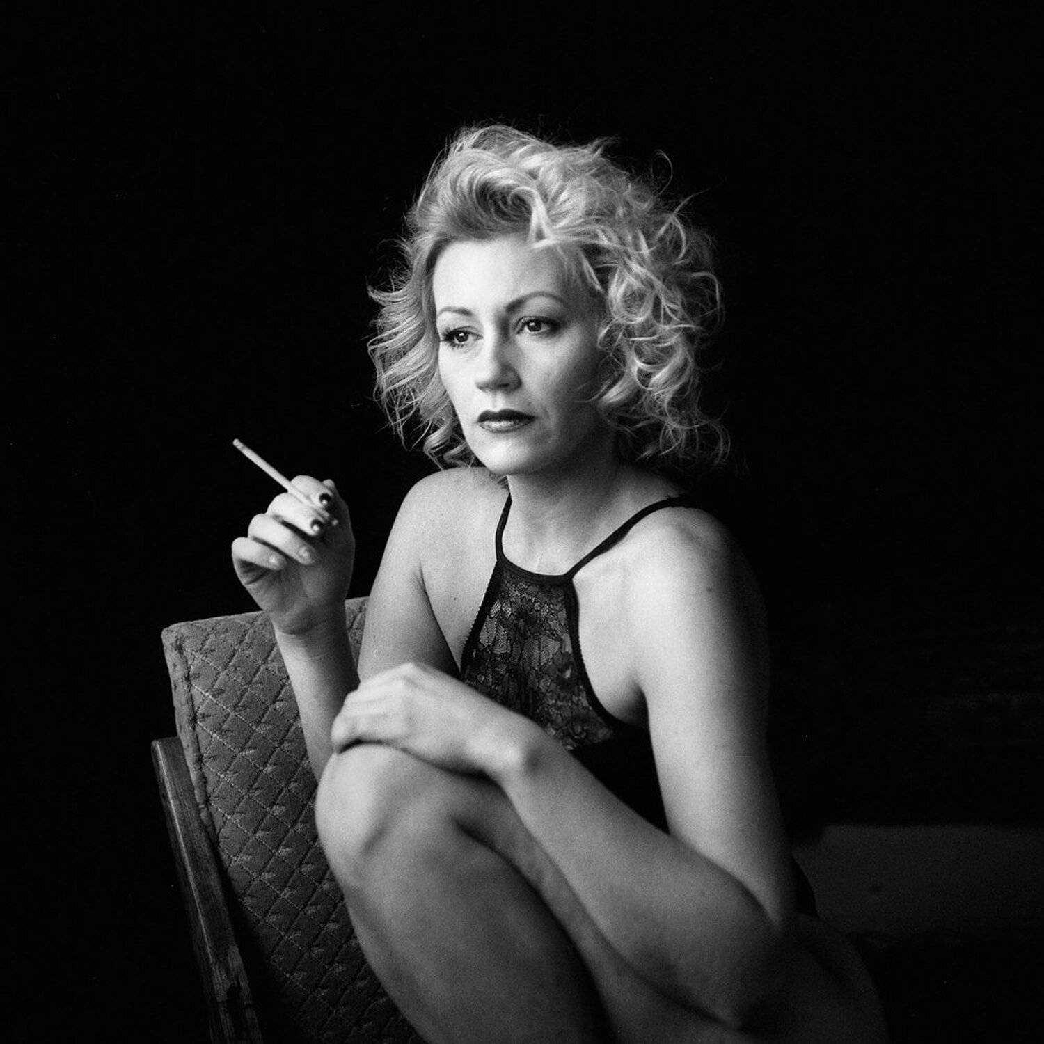 Black & white, Woman, Anna Myśliwczyk