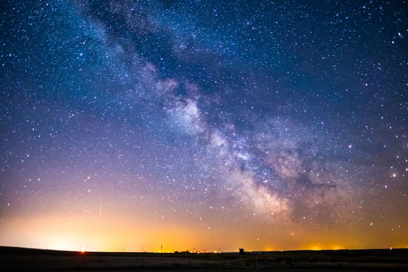 Канада, Альберта, пейзаж, млечный путь, ночь, звезды Сердце галактики фото превью