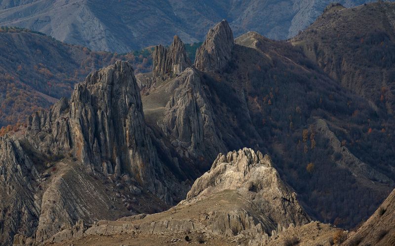 Крым,Междуречье, горы, осень Cкалы Междуречья фото превью