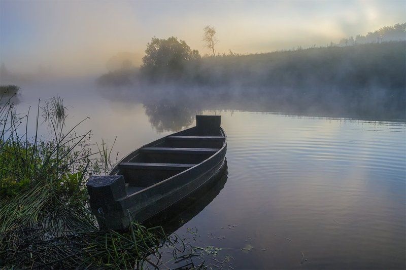 d3100, nikon, август 2015, лето, никон, пейзаж, природа, рассвет, река, россия, смоленская область, туман, угра Волшебное утро фото превью