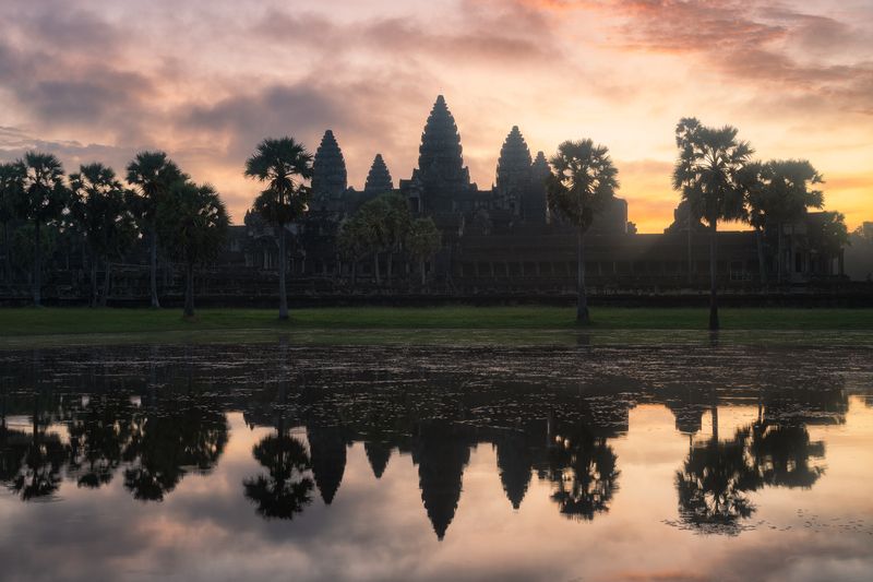 камбоджа, азия, ангкор, ангкор ват, сием рип, храм, рассвет, cambodia, asia, angkor, angkor wat, siem reap, ruins, temple, sunrise Ангкор Ват / Angkor Wat фото превью