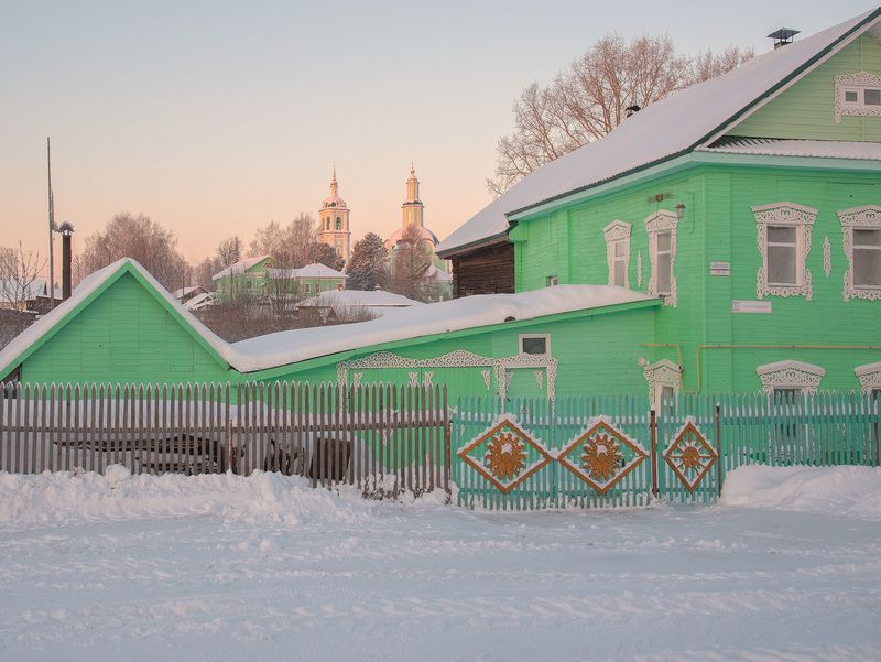 Морозное утро в селе Волково фото превью