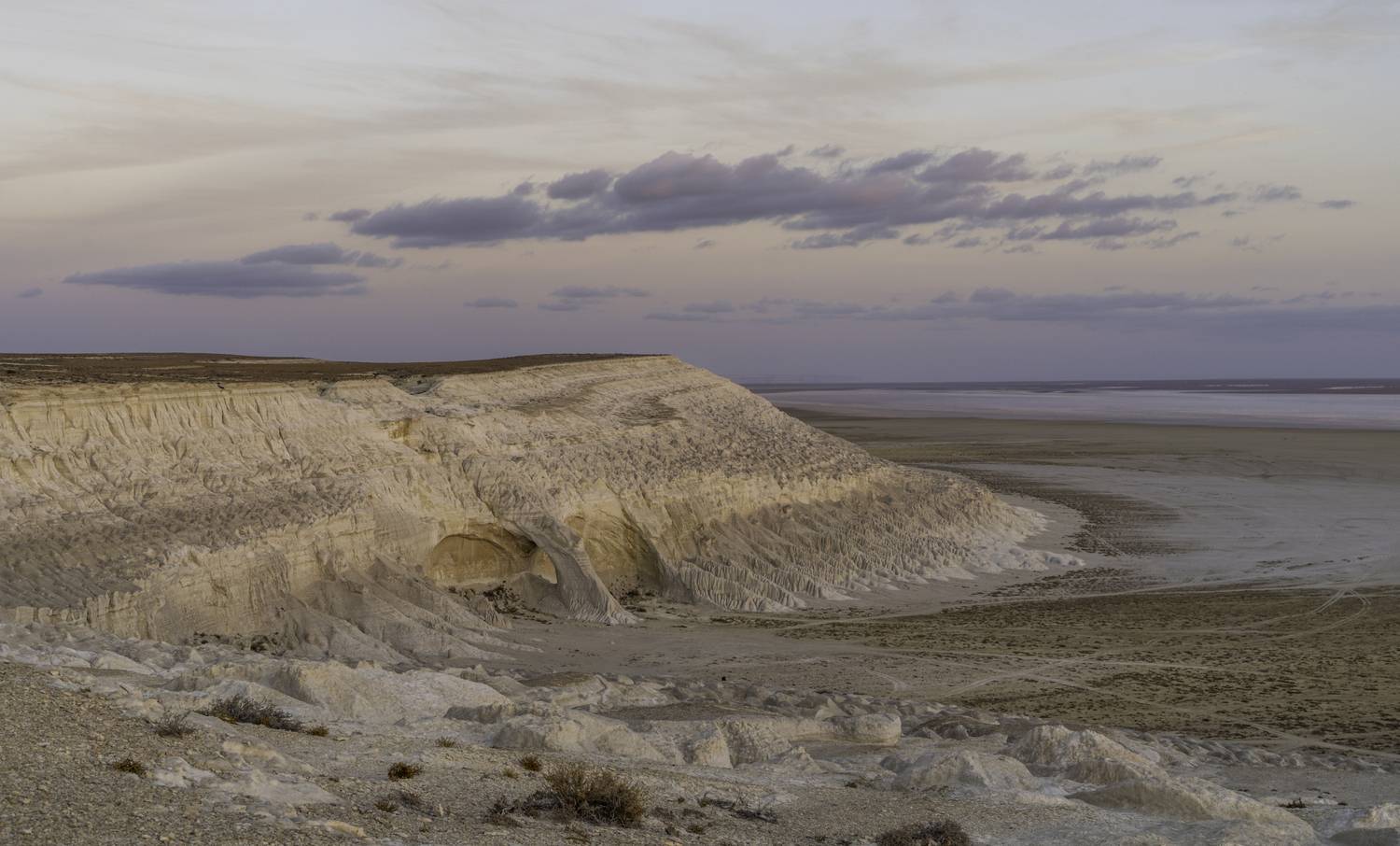 Казахстан, полуостров Мангышлак, Мангыстау, солончак Тузбаир, закат, Гаврилов Юрий