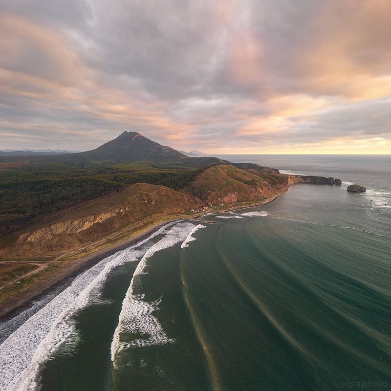 сахалин, дальний восток, россия, тихая, бухта, sakhalin, russia, far east, хребет жданко, пик смелый, мыс тихий Сахалин - бухта Тихая фото превью