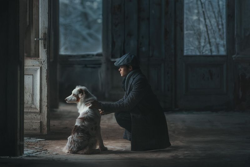 Winter evening фото превью