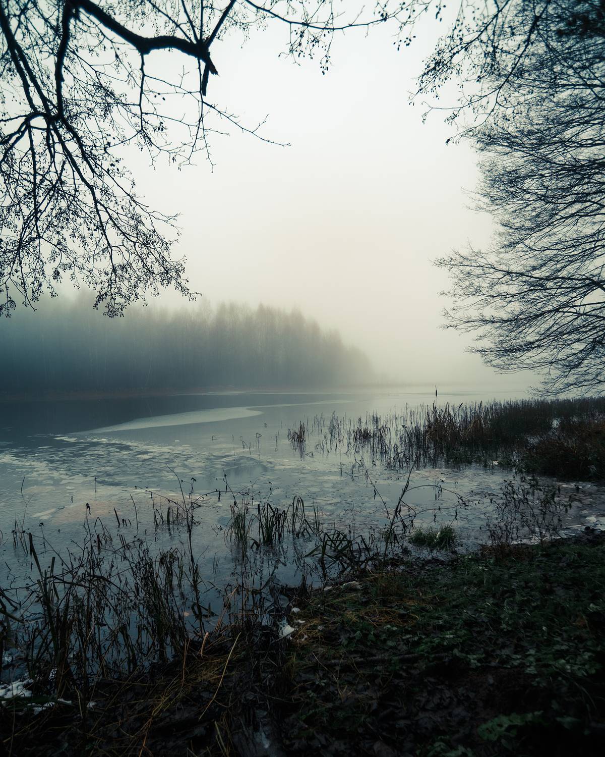 Пейзаж, туман, зима, лед, природа, атмосфера, мистика, Колесенко Иван