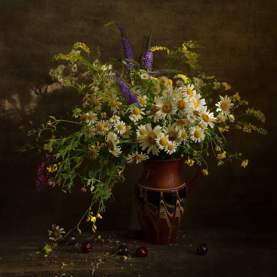 букет, ромашки, лето, Колеснева Елена