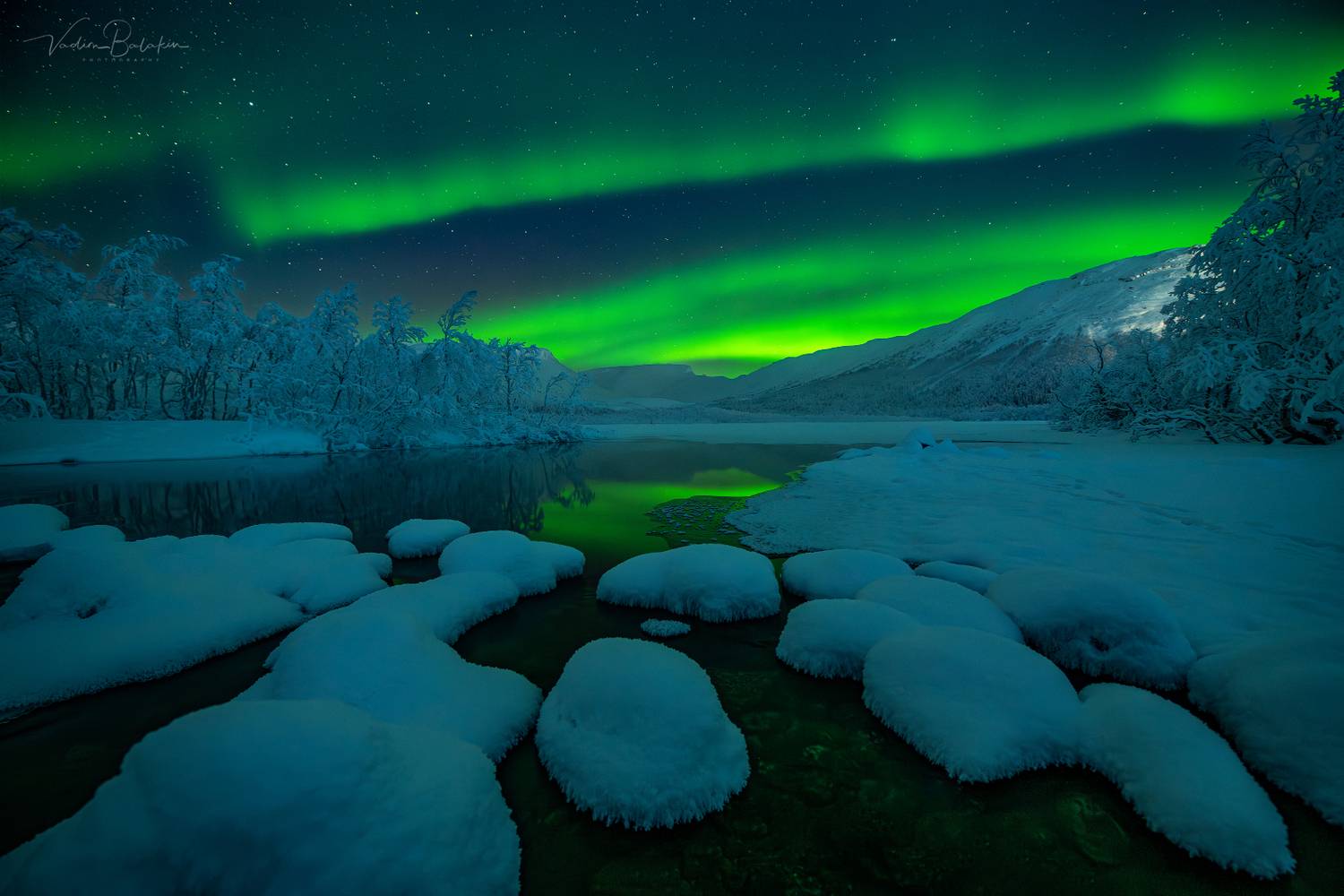 хибины, пейзаж, кольский, северное сияние, хибины, Вадим Балакин