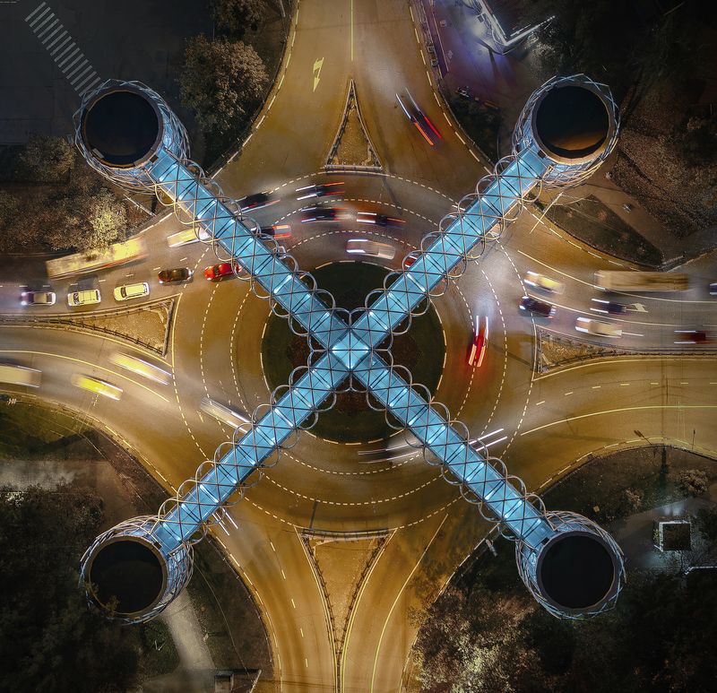 химки, пешеходный переход, перекресток, видсверху, дронофото пешеХодный переХод фото превью