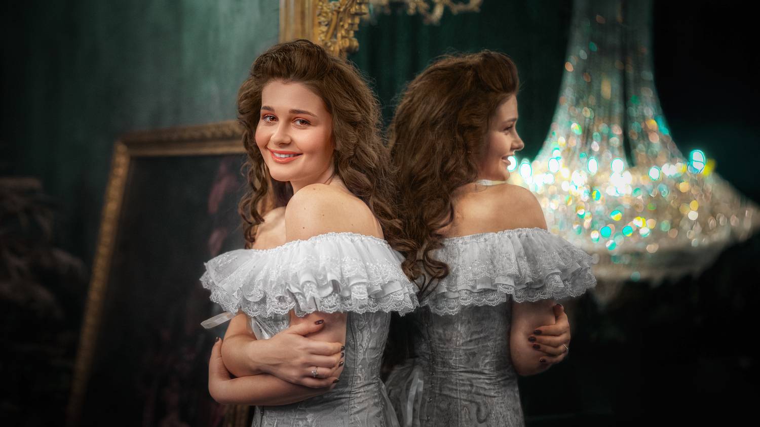 девушка изгибы отражение красота линии стиль образ нежность взгляд свет студия, Юрий Захаров