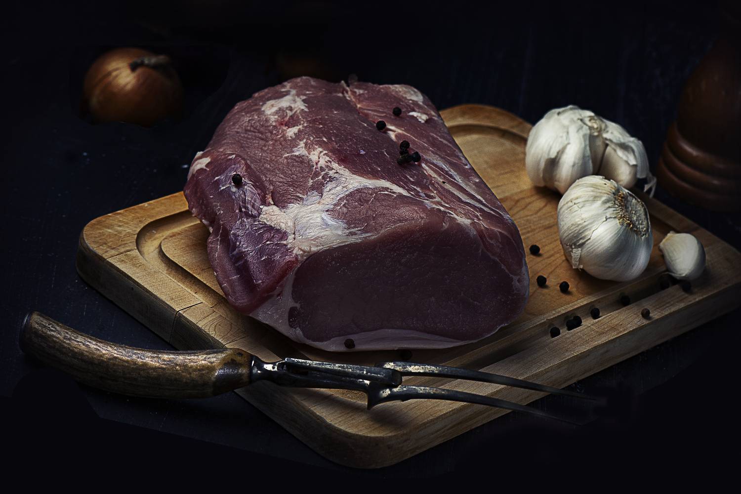 натюрморт, маяо, перец, чеснок, вилка, Ходос Илья