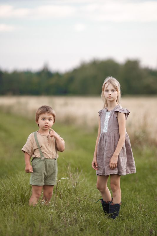 kids children brother sister rye summer august harvest Brother and sister фото превью