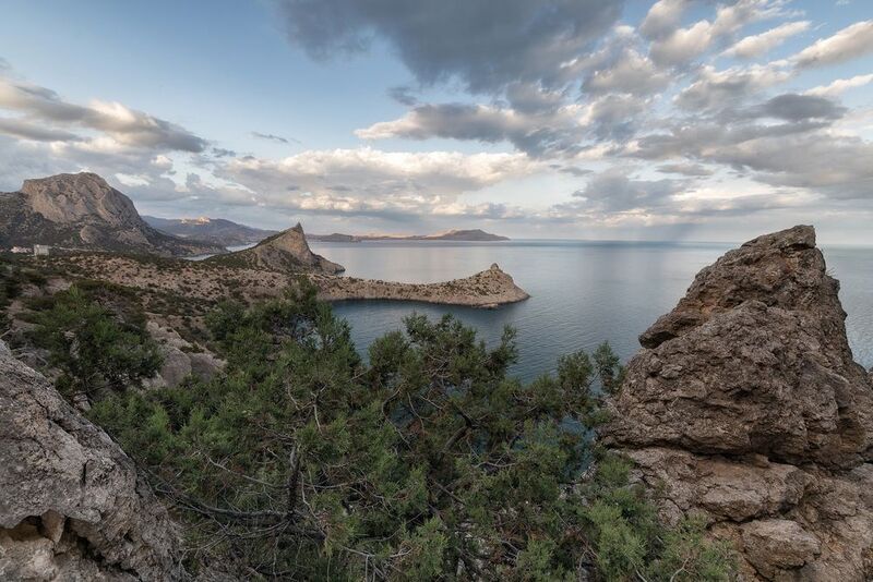 крым, море, черное, ноый свет На закате дня... фото превью