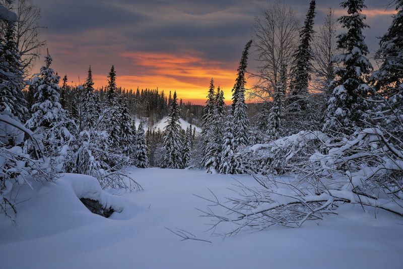 Зимний вечер фото превью