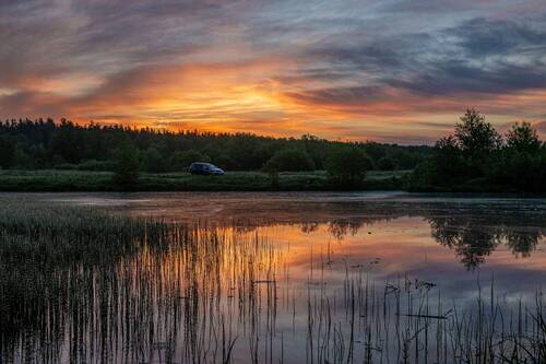 Облака на рассвете.